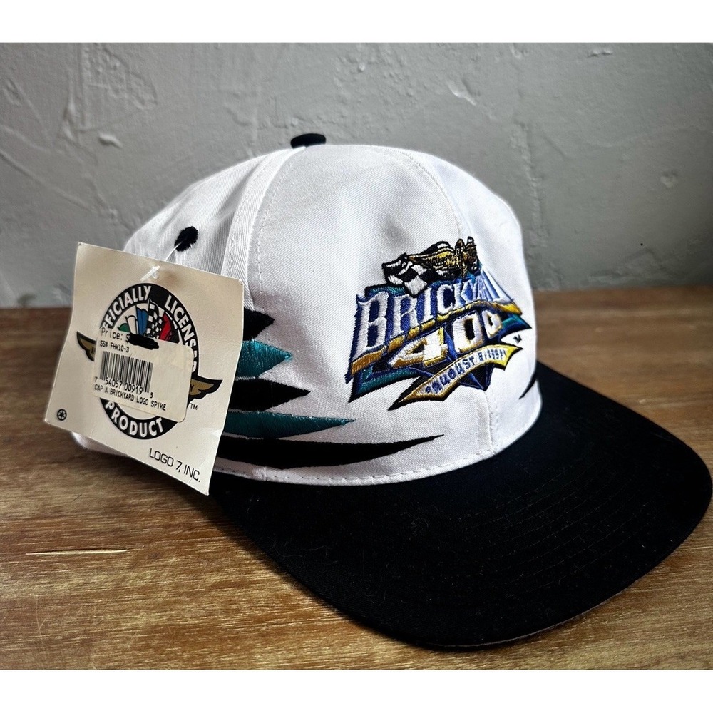 NWT Vintage Logo Athletic 1997 Brickyard 400 NASCAR Diamond Cut Snapback Hat